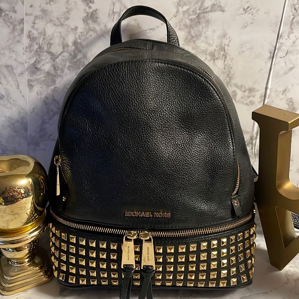 Michael Kors leather studded backpack